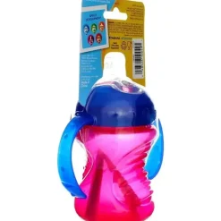 Nuby - copo super bico de 8 onças e 2 alças, as cores podem variar