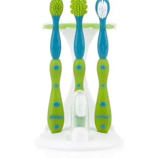 Nuby - Dr Talbots 4 Pc Conjunto de Cuidados de Dentes e Gengivas, Aqua/Verde