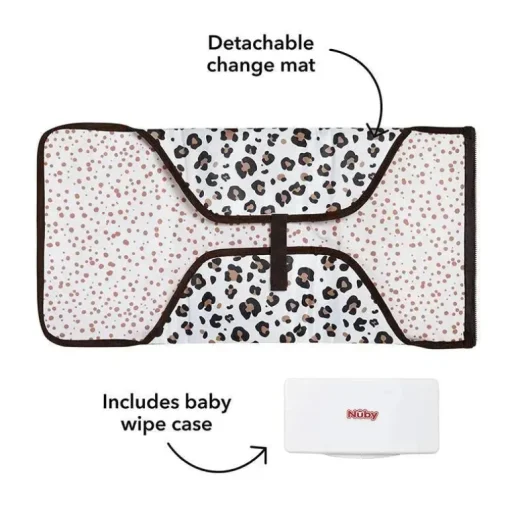 Nuby - Dr Talbots Clássico Trocador com Estampa de Leopardo, Com Estojo