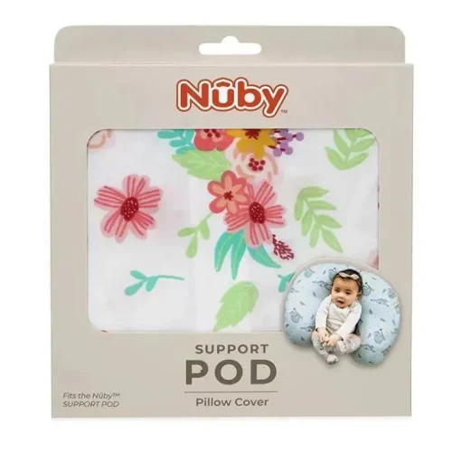 Nuby - Dr Talbots Conjunto de capa de travesseiro de amamentação com estampa floral brilhante