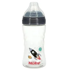 Nuby - Garrafa esportiva Sip-It Sport com bico macio, foguete