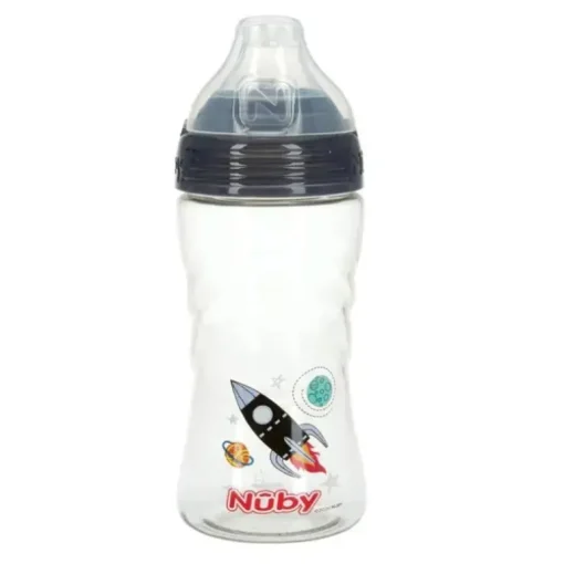 Nuby - Garrafa esportiva Sip-It Sport com bico macio, foguete