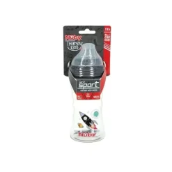 Nuby - Garrafa esportiva Sip-It Sport com bico macio, foguete