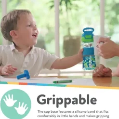 Nuby - Garrafa Flip-It Reflex, Aqua Camo