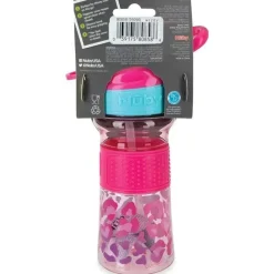 Nuby - Garrafa Flip-It Reflex, Leopardo Rosa