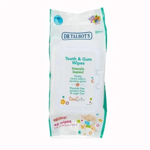 Nuby - Lenços umedecidos totalmente naturais para bebês e gengivas 48 ct