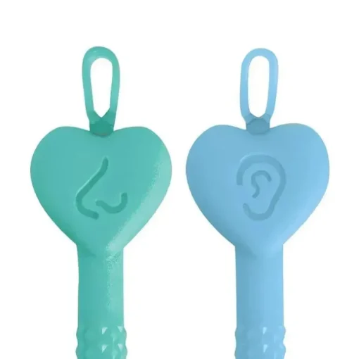 Nuby - Limpador de ouvido e nariz 2Pk com estojo, menino