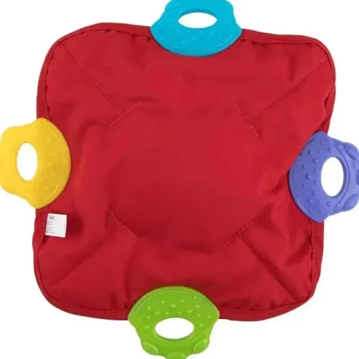 Nuby - Manta de dentição com cabeça de leão e urso de silicone