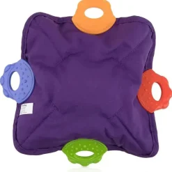 Nuby - Manta de dentição com cabeça de leão e urso de silicone