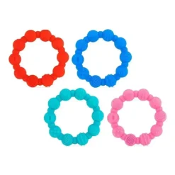 Nuby - mordedor de anel de silicone 2Pk, cores sortidas