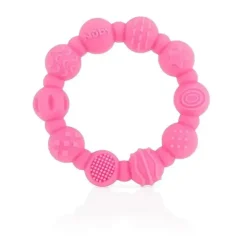 Nuby - mordedor de anel de silicone 2Pk, cores sortidas