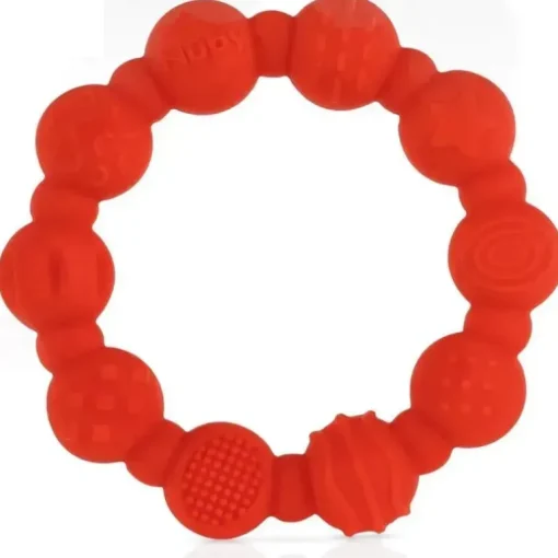 Nuby - mordedor de anel de silicone 2Pk, cores sortidas