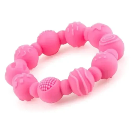 Nuby - mordedor de anel de silicone 2Pk, cores sortidas