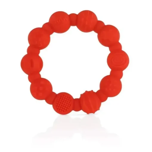 Nuby - mordedor de anel de silicone 2Pk, cores sortidas