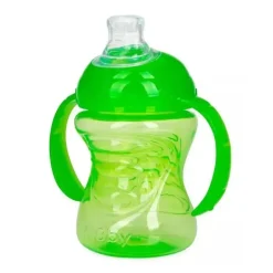 Nuby - No Spill Super Spout Trainer Cup 8 Oz, Verde Brilhante