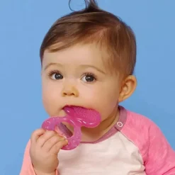 Nuby - Passo 1 Mordedor de Silicone Macio, Rosa