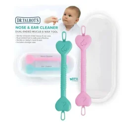 Nuby - 2Pk limpador de orelhas e nariz para bebês com estojo
