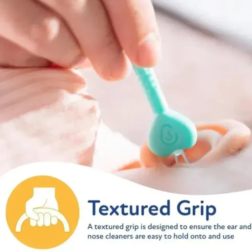 Nuby - 2Pk limpador de orelhas e nariz para bebês com estojo