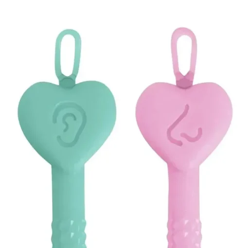 Nuby - 2Pk limpador de orelhas e nariz para bebês com estojo