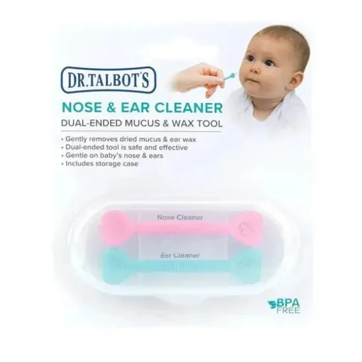 Nuby - 2Pk limpador de orelhas e nariz para bebês com estojo