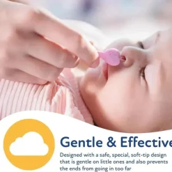 Nuby - 2Pk limpador de orelhas e nariz para bebês com estojo