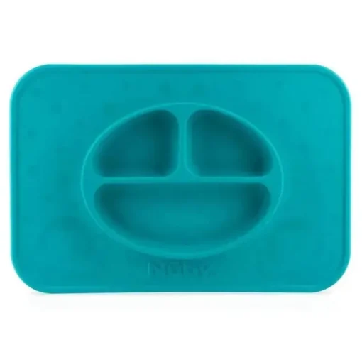 Nuby - Placema de alimentação seccionado de silicone, cores sortidas