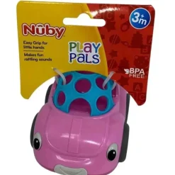 Nuby - Rattle Pals, carro rosa