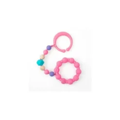 Nuby - Tag A Long Teether Pink