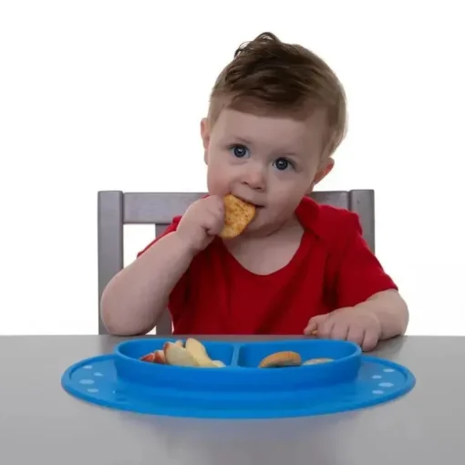 Nuby - Tapete de alimentação de silicone seccionado, cores sortidas
