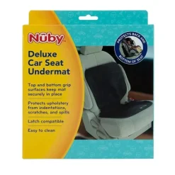 Nuby - Tapete de proteção para assento de carro infantil On The Go em preto
