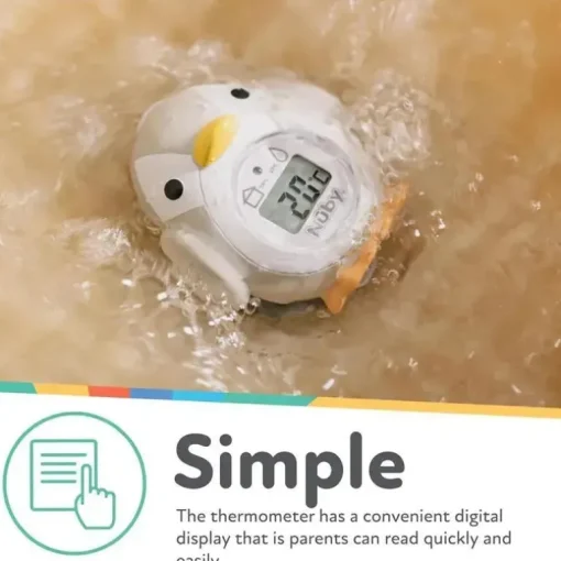 Nuby - Termômetro de banho para bebês pinguim