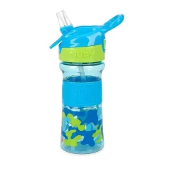 Nuby - Thirsty Kids 12 Oz Flip-It Reflex Refletor Copo Bico Macio, Azul