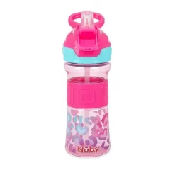 Nuby - Thirsty Kids 12 Oz Flip-It Reflex Refletor Copo com Bico Macio, Rosa