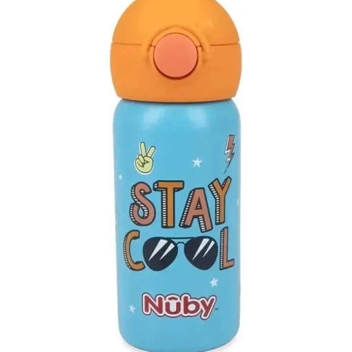Nuby - Thirsty Kids Aço Inoxidável Flip It Active