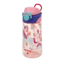 Nuby - Thirsty Kids 15Oz Flip-It Bolt Unicórnios Rosa