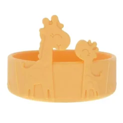 Nuby - Tigela de alimentação para bebê girafa de silicone - Amarela