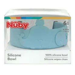 Nuby - Tigela de Alimentação de Baleias em Silicone - Azul