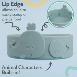 Nuby - Tigela de Alimentação de Baleias em Silicone - Azul