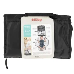 Nuby - trocador portátil totalmente preto do Dr. Talbot com estojo