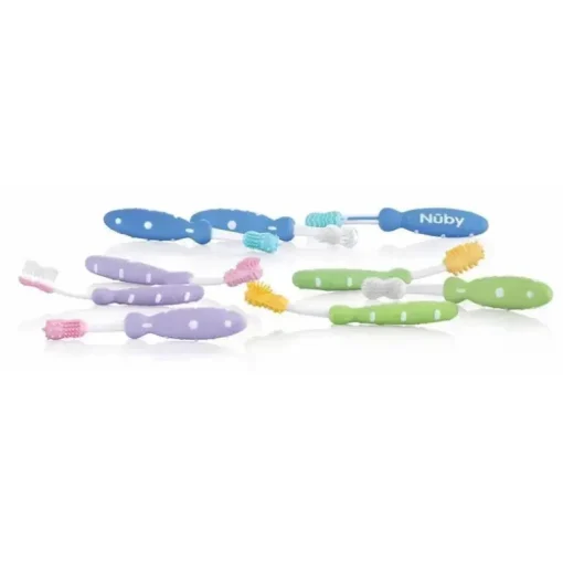 Nuby Luv 'N Care 3M+ Oral 3 Stage System, as cores podem variar