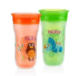 Nuby No Spill 2 Pack Isolado 360 Wonder Cup, Neutro