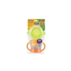 Nuby Snack Keeper em Verde/Laranja, 2 Pacotes