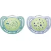 Nuk - 2 Pk Chupeta Fluxo de Ar Brilho no Escuro, Menino, Tamanho 2