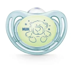 Nuk - 2 Pk Chupeta Fluxo de Ar Brilho no Escuro, Menino, Tamanho 2