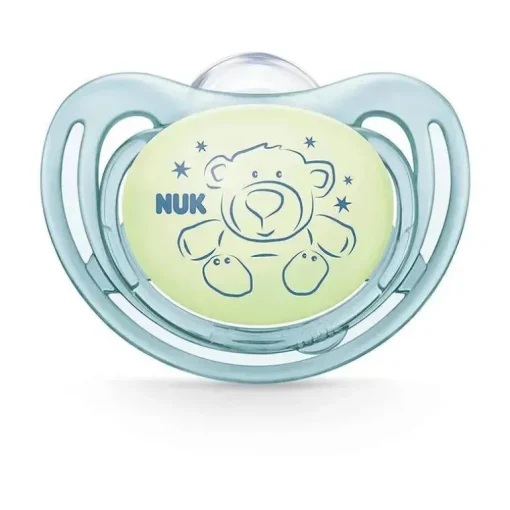 Nuk - 2 Pk Chupeta Fluxo de Ar Brilho no Escuro, Menino, Tamanho 2