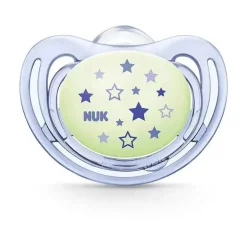 Nuk - 2 Pk Chupeta Fluxo de Ar Brilho no Escuro, Menino, Tamanho 2