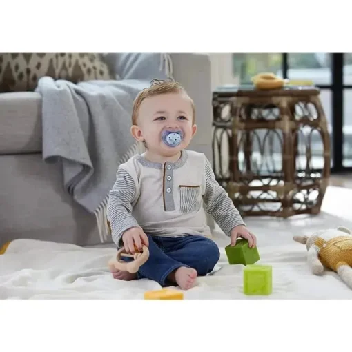 Nuk - 2 Pk Chupeta Fluxo de Ar Brilho no Escuro, Menino, Tamanho 2