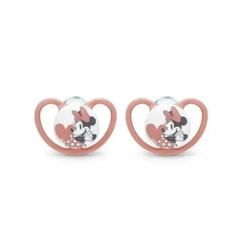 Nuk - 2 unidades de chupeta Disney Space Minnie Mouse, 0/6M