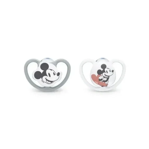 Nuk - 2 unidades de chupeta Disney Space Mickey Mouse, 0/6M