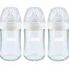 NUK - 3 unidades de garrafas de vidro simplesmente naturais, 8 onças